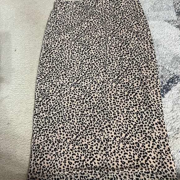 AFRM Leopard Animal Print Mesh Knee Length Skirt Size Small - Picture 7 of 14